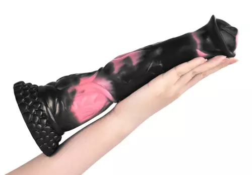 Tierisches Dildo BODULF 25 x 6cm Schwarz-Rosa – 6/6