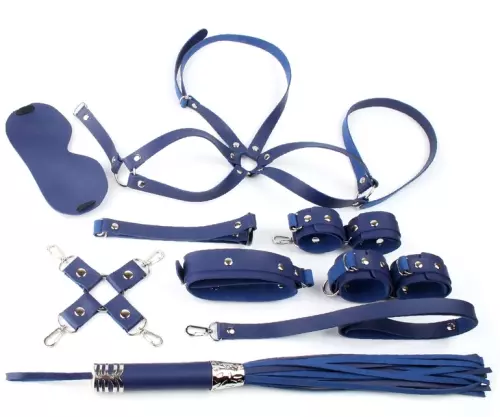 BDSM Set Bondage Obedience 10 Teile Blau – 1/2