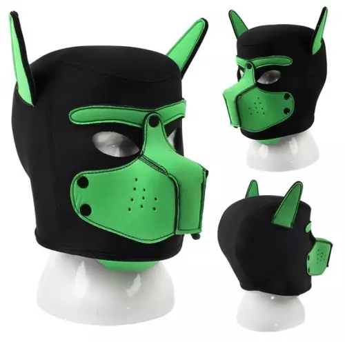 Puppy Maske Neopren Dog On Schwarz-Grün – 2/2