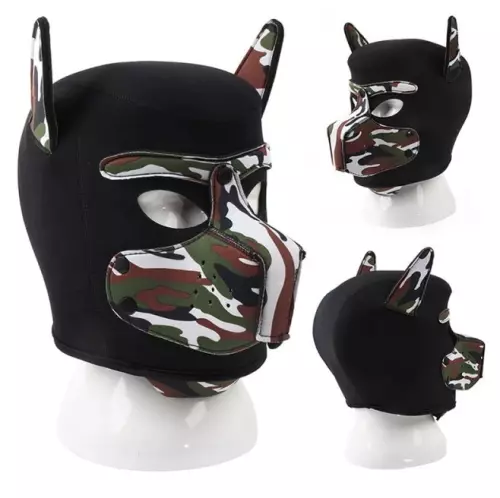 Neoprene Puppy Maske Dog On Schwarz-Camouflage – 2/2