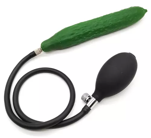 Aufblasbarer Dildo Gurke 18 x 3,5cm – 3/4