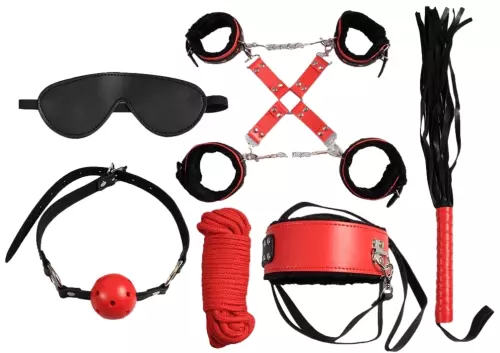 SM Kit Secret Play 8 Teile Schwarz-Rot – 1/2