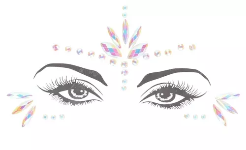 Phosphorescent Face Rhinestone Stickers Glow Jewelry – 1/5