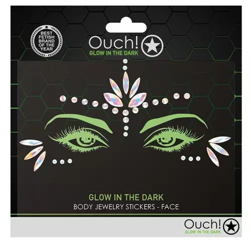 Phosphorescent Face Rhinestone Stickers Glow Jewelry – 2/5