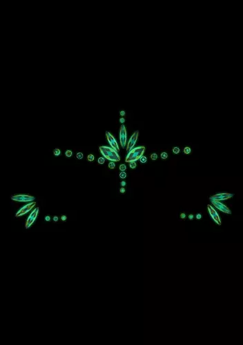 Phosphorescent Face Rhinestone Stickers Glow Jewelry – 4/5