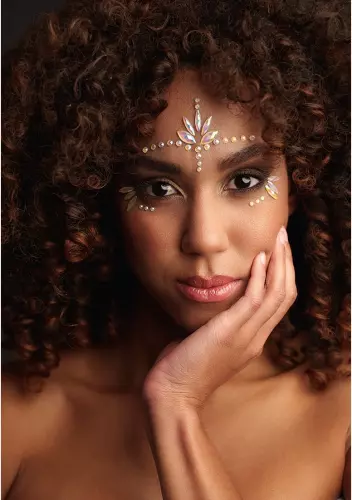 Phosphorescent Face Rhinestone Stickers Glow Jewelry – 5/5