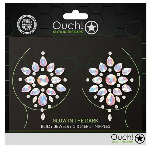 Phosphorescent Rhinestone Nipple Covers Glow Nipples – 2/5