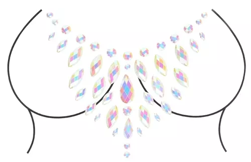 Phosphorescent Rhinestone Décolletage Stickers Glow Chest – 1/4