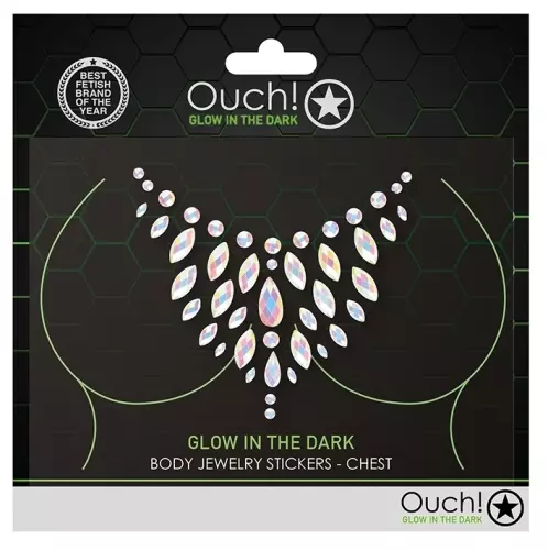 Phosphorescent Rhinestone Décolletage Stickers Glow Chest – 2/4