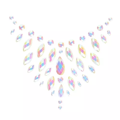 Phosphorescent Rhinestone Décolletage Stickers Glow Chest – 3/4