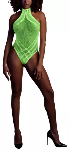 Netzstoff-Body Rückenfreier Neongrün – 1/14
