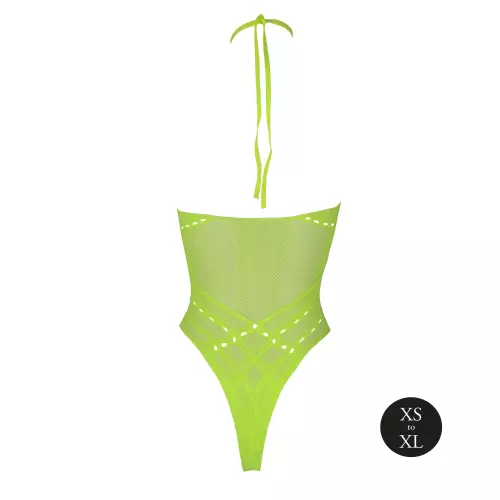 Netzstoff-Body Rückenfreier Neongrün – 7/14