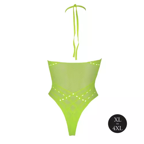 Netzstoff-Body Rückenfreier Neongrün – 14/14