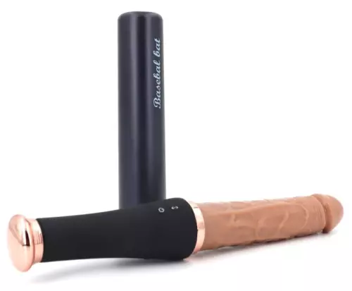 Gode mit Griff Vibrier- und Stoßfunktion Baseballschläger 20 x 4cm – 7/7
