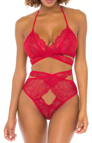 Charlena 2-teiliges Set Rot – 1/3