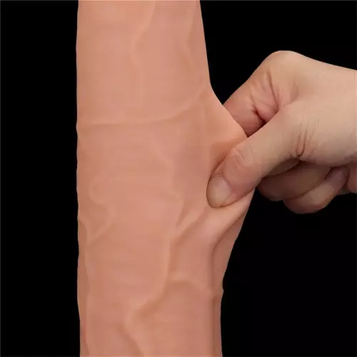 Realistischer Dildo mit Hodensäcken Sliding Skin 26 x 6cm – 4/8