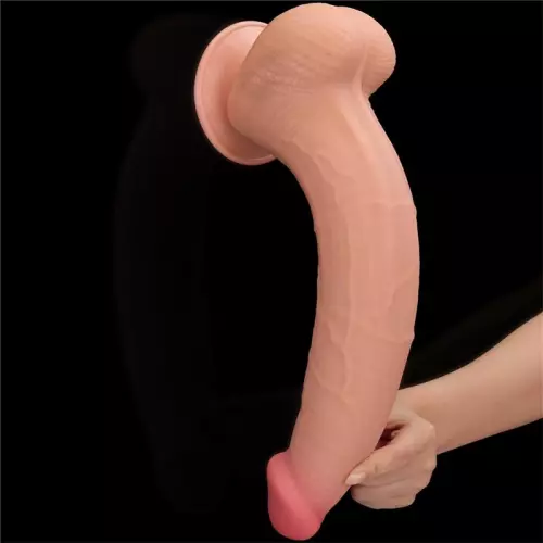 Realistischer Dildo mit Hodensäcken Sliding Skin 26 x 6cm – 5/8