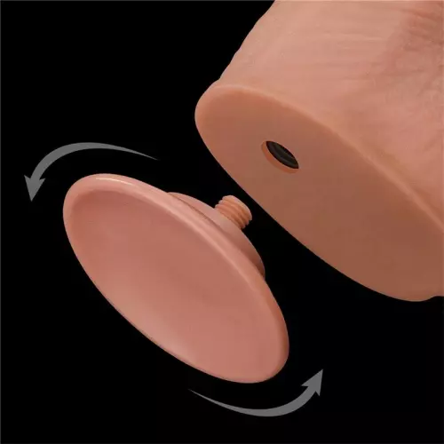 Realistischer Dildo mit Hodensäcken Sliding Skin 26 x 6cm – 7/8