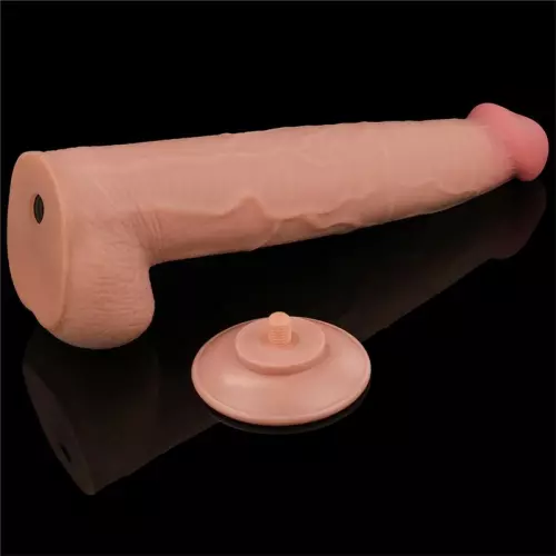 Realistischer Dildo mit Hodensäcken Sliding Skin 26 x 6cm – 8/8