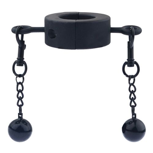 Testicle M Metal Ballstretcher with Balls 32mm - Height 20mm - Weight 435g Black