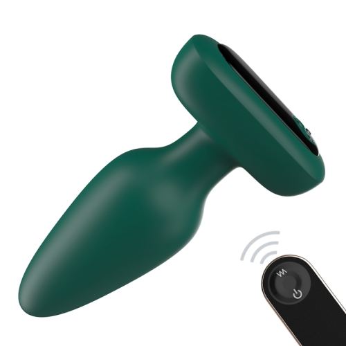 Visual Silicone Vibrating Plug 10 x 4.2cm Green