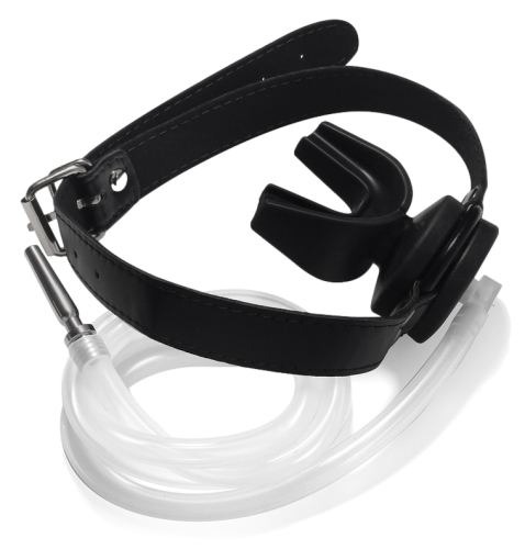 Penis Plug with Urinal Gag - 4 x 0.7cm Black Plug