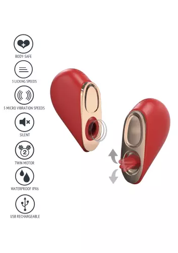 Clitorisstimulator HeartBreaker rood – 14/15