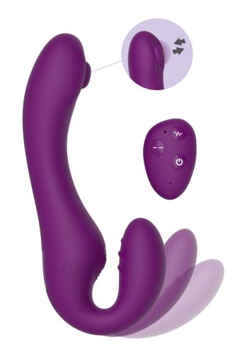 Strapless G-Spot Stimulator Strap-On 13 x 3.5cm Purple