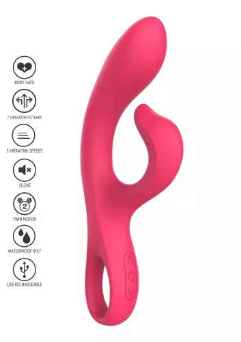 Vibrator rabbit Endless Orgasm 22cm Fuchsia – 13/15