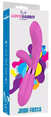 Vibrator rabbit Jingle Fiesta 20cm Roze – 2/7