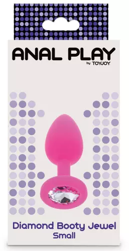 Plug bijou Diamond Booty S 6 x 2,8cm Rose – 2/4