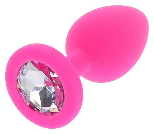 Jewelled plug Diamond Booty M 7 x 3.5cm Rose