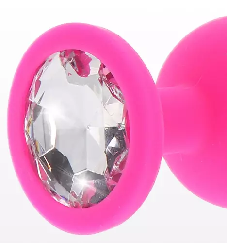 Plug Bijou Diamond Booty M 7 x 3,5cm Rose – 4/4