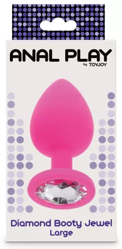 Plug Bijou Diamond Booty L 9 x 4cm Rose – 2/4