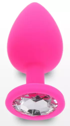 Plug Bijou Diamond Booty L 9 x 4cm Rose – 3/4