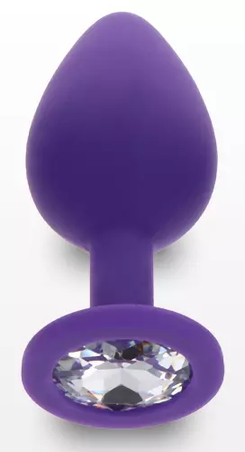 Plug Bijou Diamond Booty M 7 x 3,5cm Violet – 3/4