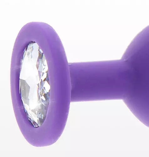 Plug Bijou Diamond Booty M 7 x 3,5cm Violet – 4/4