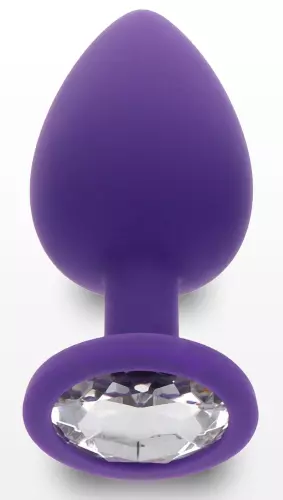 Plug Bijou Diamond Booty L 9 x 4cm Violet – 3/4