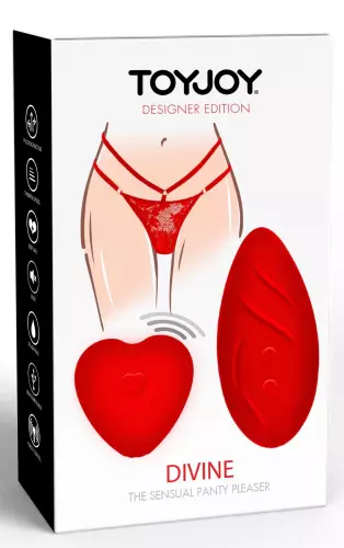 Klitoris-Stimulator mit Spitzenhöschen Divine Panty Rot – 2/9