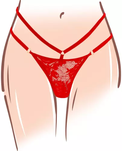 Klitoris-Stimulator mit Spitzenhöschen Divine Panty Rot – 7/9