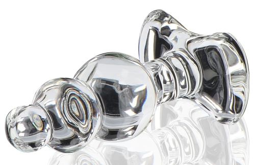 Glass Plug Crystal Jewel 9.5 x 3.5cm