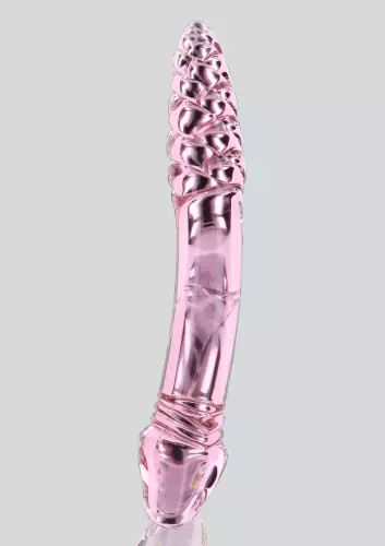 Glaspenis Rhinestone Scepter 23 x 3,6cm Rosa – 3/7