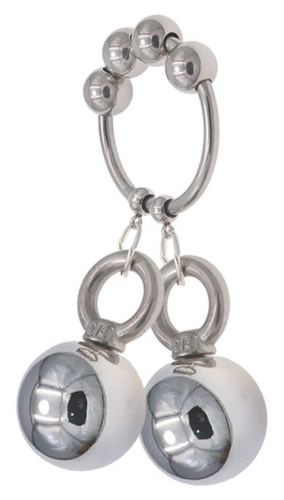 Metal Ring with 2 Balls Weight Hanger 160g