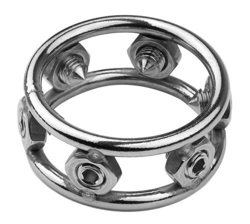 Spikes Steel Metal Cock Ring with Spikes