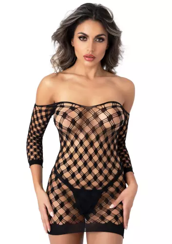 Minikleid Fence Net Schwarz – 2/7