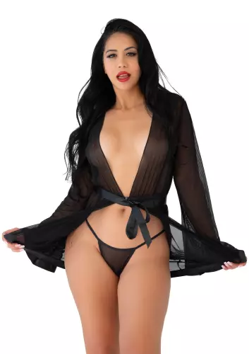 Kimono String Schwarz – 4/13