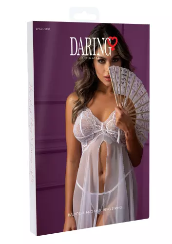 Negligé String Babydoll Wit – 9/10
