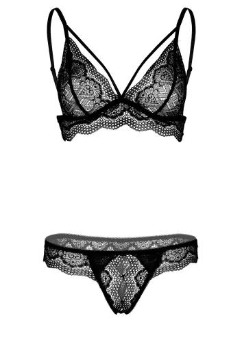 Lace Bra 2-teiliges Set Schwarz – 8/8