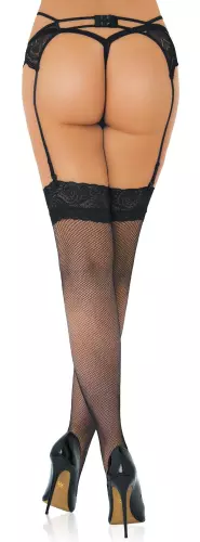 Netzstrümpfe Lace Schwarz – 2/10