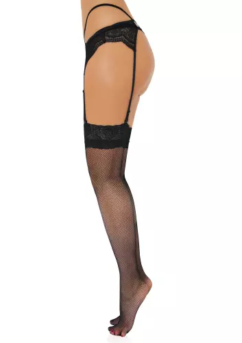 Netzstrümpfe Lace Schwarz – 4/10